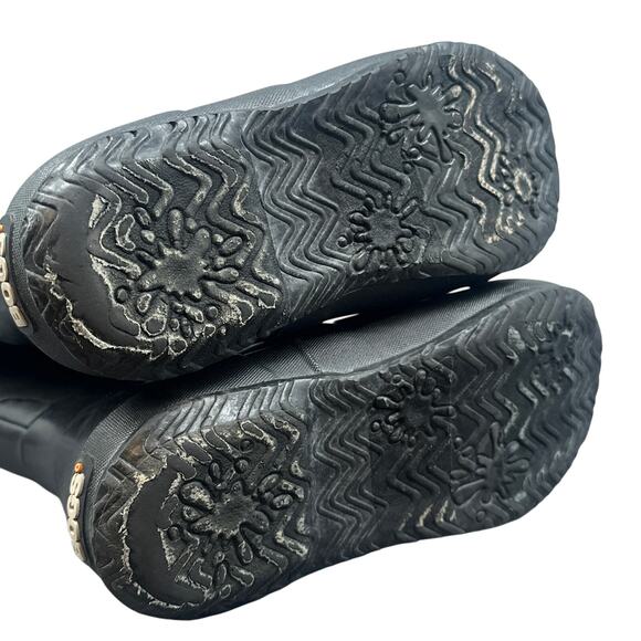 Bogs Youth Rain Boots Size 5 Black Rubber Waterproof Mid Calf Pull On Handles - Picture 6 of 10